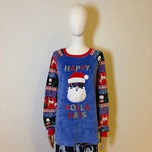 🎄 Women's “Secret Treasures” Christmas Sleep Top - "Happy Holla Days"